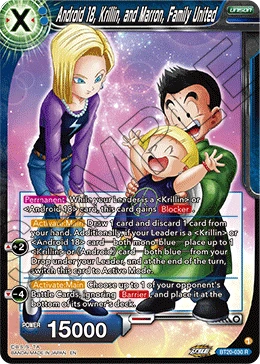 Android 18, Krillin, and Marron, Family United BT20-030 Dragon Ball Masters card