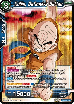 Krillin, Defensive Battler BT20-037 card