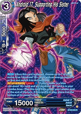 Android 17, Supporting His Sister BT20-045_PR card