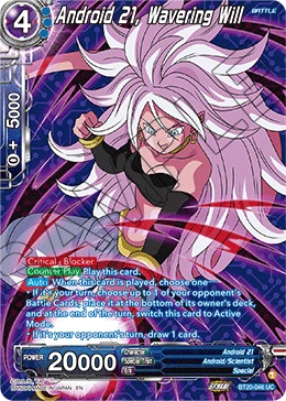 Android 21, Wavering Will BT20-046_PR card