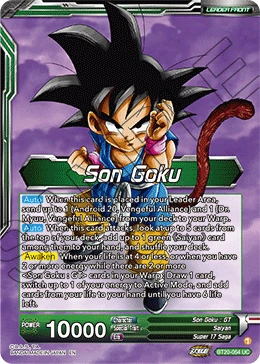Son Goku BT20-054 Dragon Ball Masters card