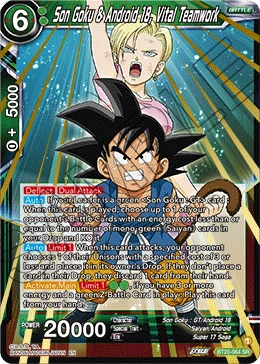 Son Goku & Android 18, Vital Teamwork BT20-064 card