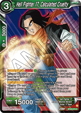 Hell Fighter 17, Calculated Cruelty BT20-075 card
