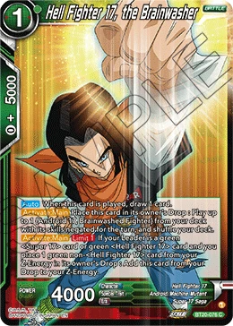 Hell Fighter 17, the Brainwasher BT20-076 card