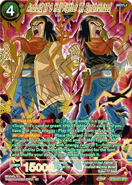 Android 17 & Hell Fighter 17, Synchronized BT20-077 Dragon Ball Masters card