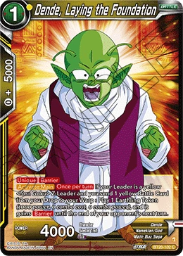 Dende, Laying the Foundation BT20-102 card