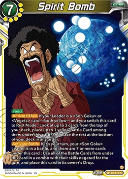Spirit Bomb BT20-112 card