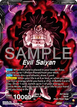 Evil Saiyan BT20-114_PR card