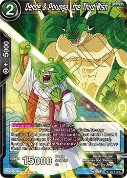 Dende & Porunga, the Third Wish BT20-119 card