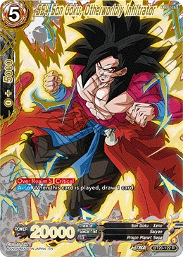 SS4 Son Goku, Otherworldly Infiltrator BT20-122 Dragon Ball Masters card, Promo 2