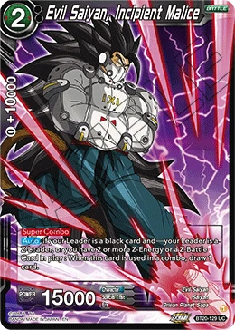 Evil Saiyan, Incipient Malice BT20-129 card
