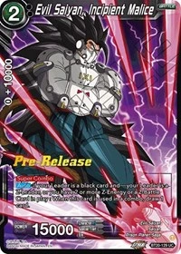 Evil Saiyan, Incipient Malice BT20-129 Dragon Ball Masters card, Promo