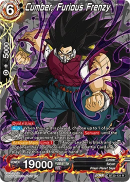 Cumber, Furious Frenzy BT20-131 Dragon Ball Masters card, Promo 2