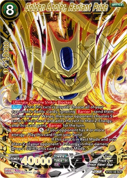 Golden Cooler, Radiant Pride BT20-148 Dragon Ball Masters card, Promo