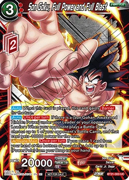 Son Goku, Full Power and Full Blast BT21-003_PR card