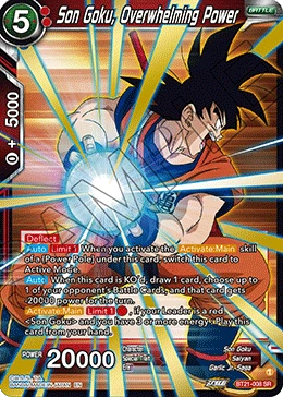 Son Goku, Overwhelming Power BT21-008 card
