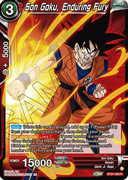 Son Goku, Enduring Fury BT21-009 card