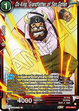 Ox-King, Grandfather of Son Gohan BT21-022 card