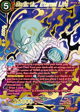 Garlic Jr., Eternal Life BT21-024 Dragon Ball Masters card