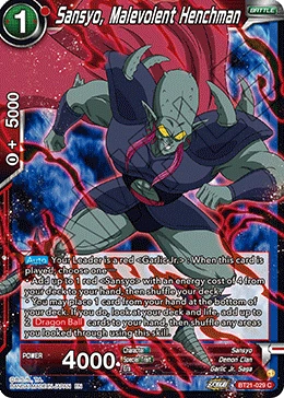 Sansyo, Malevolent Henchman BT21-029 Dragon Ball Masters card