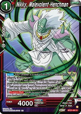 Nikky, Malevolent Henchman BT21-031 card