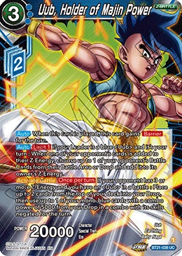 Uub, Holder of Majin Power BT21-038 card