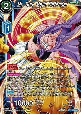 Mr. Buu, Majin Defender BT21-039 Dragon Ball Masters card