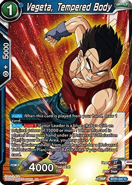 Vegeta, Tempered Body BT21-047 card