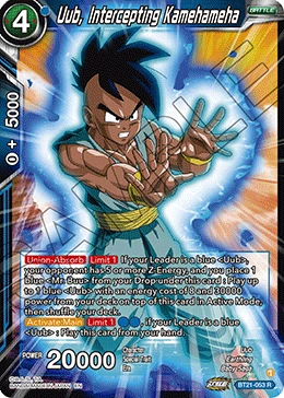 Uub, Intercepting Kamehameha BT21-053 Dragon Ball Masters card