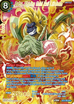 Baby, Shining Gold Evil Lifeform BT21-060 Dragon Ball Masters card