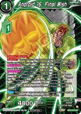 Android 16, Final Wish BT21-074_PR card