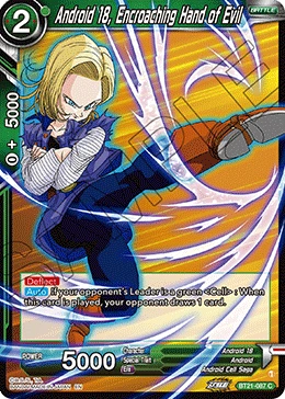 Android 18, Encroaching Hand of Evil BT21-087 card