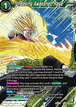 Uneasing Awakened Rage BT21-097 card