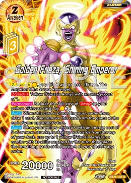 Golden Frieza, Shining Emperor BT21-102 Dragon Ball Masters card, Promo