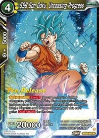 SSB Son Goku, Unceasing Progress BT21-107 Dragon Ball Masters card, Promo