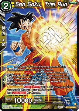 Son Goku, Trial Run BT21-109 card