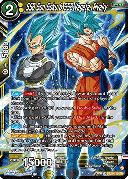 SSB Son Goku & SSB Vegeta, Rivalry BT21-110 card