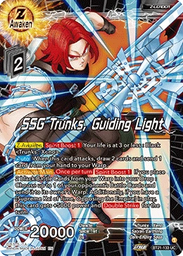SSG Trunks, Guiding Light BT21-133 Dragon Ball Masters card, Release Event