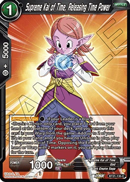 Supreme Kai of Time, Releasing Time Power BT21-135 card