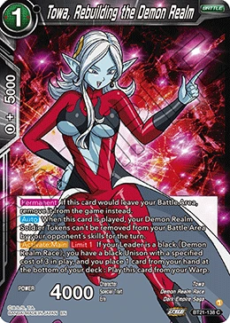Towa, Rebuilding the Demon Realm BT21-138 card
