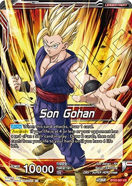 Son Gohan BT22-001 Dragon Ball Masters card