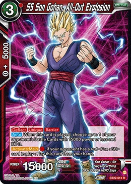 SS Son Gohan, All-Out Explosion BT22-011 card
