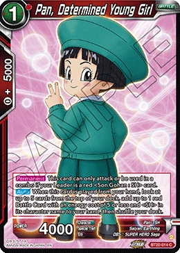 Pan, Determined Young Girl BT22-014 card