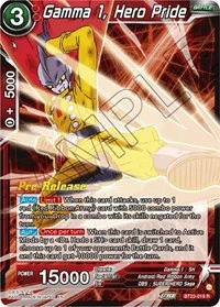 Gamma 1, Hero Pride BT22-019 Dragon Ball Masters card, Promo