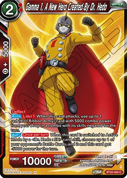 Gamma 1, A New Hero Created By Dr. Hedo BT22-020 card