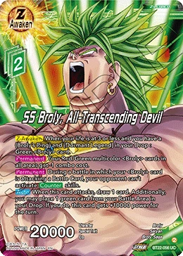 SS Broly, All-Transcending Devil BT22-056 card