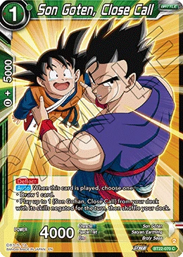 Son Goten, Close Call BT22-070 Dragon Ball Masters card