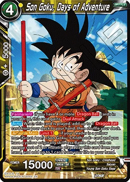 Son Goku, Days of Adventure BT22-089 card
