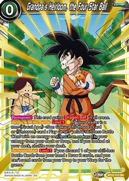 Grandpa’s Heirloom, the Four-Star Ball BT22-112 card