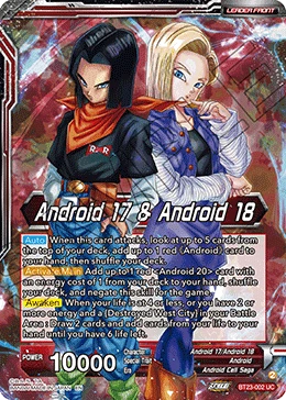 Android 17 & Android 18 BT23-002 card